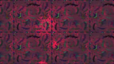 Renkli unsurlarla hareketli arka plan görüntüleri. Çiçekler. Eski model. Bayrak tarzı. Video kaydı. Şablon. Ekran koruyucular ya da reklamlar için karalama. Kusursuz. Döngü.