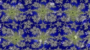 Renkli unsurlarla hareketli arka plan görüntüleri. Çiçekler. Eski model. Bayrak tarzı. Video kaydı. Şablon.