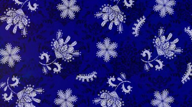 Çiçek ve yapraklı çiçek deseni. Raster illüstrasyonu. Küçük çiçekli şirin desen.