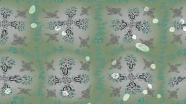 Renkli unsurlarla hareketli arka plan görüntüleri. Çiçekler. Eski model. Bayrak tarzı. Video kaydı. Şablon.