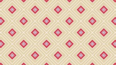 Renkli unsurlarla hareketli arka plan görüntüleri. Eski model. Bayrak tarzı. Video kaydı. Şablon. eşkenar dörtgen, kare.