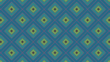 Renkli unsurlarla hareketli arka plan görüntüleri. Eski model. Bayrak tarzı. Video kaydı. Şablon. eşkenar dörtgen, kare.