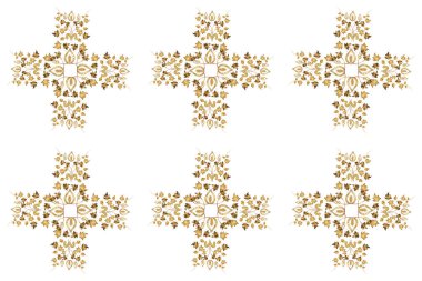 Renkli arka planda izole tatlı kar taneleri. Kar tanesi deseni. Altın renkte kar taneleri.