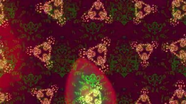 Renkli unsurlarla hareketli arka plan görüntüleri. Çiçekler. Eski model. Bayrak tarzı. Video kaydı. Şablon.