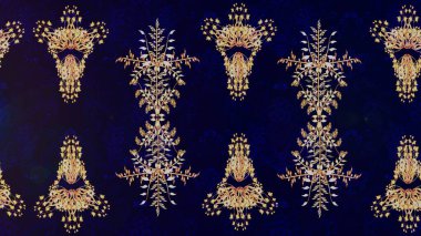 Raster illüstrasyonu. Soyut mandala ya da tuhaf kar tanesi çizgisi sanat tasarımı. Renkli arka planda izole tatlı kar taneleri.