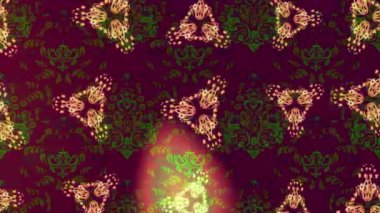 Renkli unsurlarla hareketli arka plan görüntüleri. Çiçekler. Eski model. Bayrak tarzı. Video kaydı. Şablon.