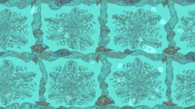 Renkli unsurlarla hareketli arka plan görüntüleri. Çiçekler. Eski model. Bayrak tarzı. Video kaydı. Şablon.