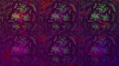 Renkli unsurlarla hareketli arka plan görüntüleri. Çiçekler. Eski model. Bayrak tarzı. Video kaydı. Şablon.