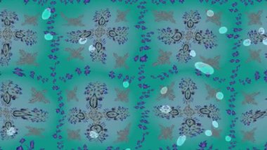 Renkli unsurlarla hareketli arka plan görüntüleri. Çiçekler. Eski model. Bayrak tarzı. Video kaydı. Şablon.