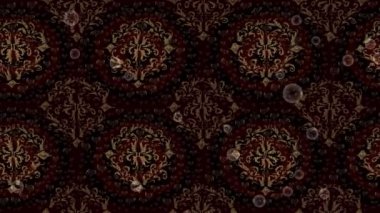 Renkli unsurlarla hareketli arka plan görüntüleri. Çiçekler. Eski model. Bayrak tarzı. Video kaydı. Şablon.