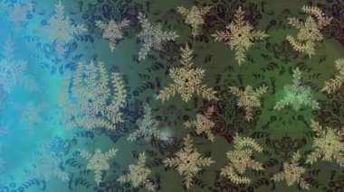 Renkli unsurlarla hareketli arka plan görüntüleri. Çiçekler. Eski model. Bayrak tarzı. Video kaydı. Şablon. Ekran koruyucular ya da reklamlar için karalama. Kusursuz. Döngü.