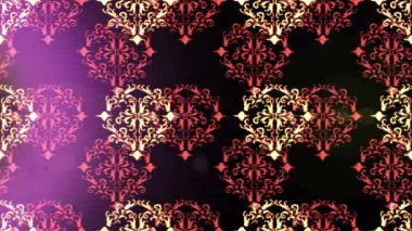 Renkli unsurlarla hareketli arka plan görüntüleri. Çiçekler. Eski model. Bayrak tarzı. Video kaydı. Şablon.