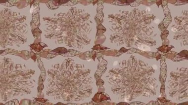 Renkli unsurlarla hareketli arka plan görüntüleri. Çiçekler. Eski model. Bayrak tarzı. Video kaydı. Şablon.