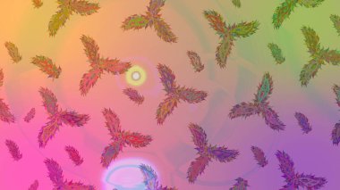 Renkli Bahar Teması eskiz kalıbı. Pembe, nötr ve bej renkli çiçekler. Sevimli çiçek raster deseni. Düz Çiçek Elementleri Tasarımı.