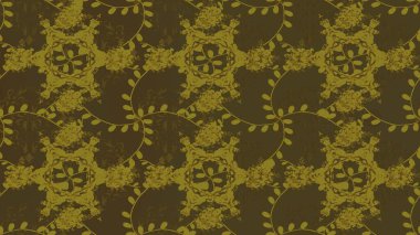 Zentangle soyut çiçekleri. Karalama çiçeği. Raster illüstrasyonu. Güzel kumaş deseni. Renkli Bahar Temalı Kusursuz Arkaplan. Düz Çiçek Elementleri Tasarımı.