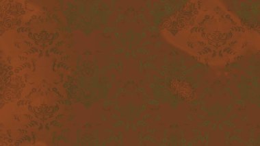 Küçük kahverengi ve yeşil renkte güzel bir besin torbası deseni, çiçekler. Millefleur 'lar. Tekstil, kumaş, kapaklar, duvar kağıtları, baskı, paket, koleksiyon defteri, örgü, dekupaj için çiçek arkaplanı.