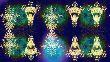 Noel şenlikli arka plan. Raster resim. Noel dekorasyon kar kar tanesi.