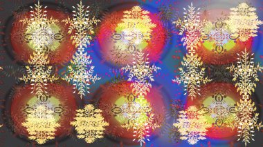 Kahverengi, gri ve nötr renklerde şirin soyut kar tanesi raster tasarımı. Düz kar karalama ikonları, yılbaşı afişi için kar taneleri silueti, kartlar. Yeni yıl kar tanesi.