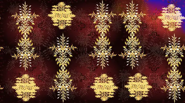 stock image Snowflake mosaic icon. Brown, black and yellow silhouette snow flake sign. Flat design. Symbol winter, frozen, Christmas, New Year holiday. Graphic element decoration. Raster illustration.