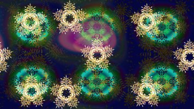 Desen snowflakes.raster Noel soyut renkli arka plan ile düşen kar tanesi. Raster illüstrasyon.