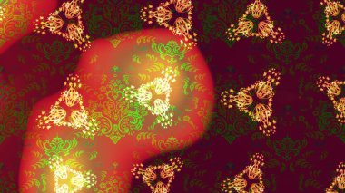 Şirin çiçekler. Çizgi çizimi kalıbı. Raster Moda kumaş deseni.