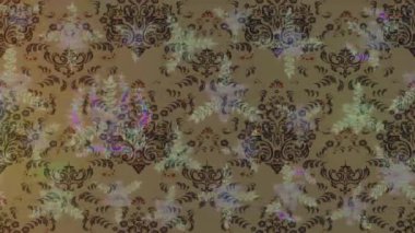 Renkli unsurlarla hareketli arka plan görüntüleri. Çiçekler. Eski model. Bayrak tarzı. Video kaydı. Şablon.