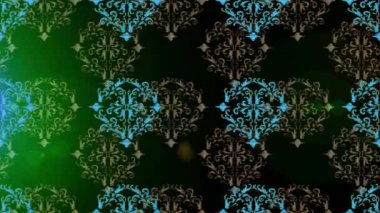 Renkli unsurlarla hareketli arka plan görüntüleri. Çiçekler. Eski model. Bayrak tarzı. Video kaydı. Şablon.