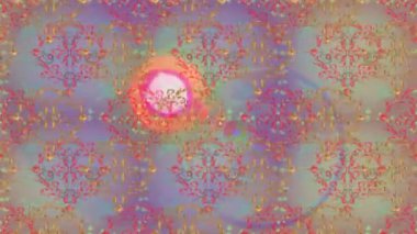 Renkli unsurlarla hareketli arka plan görüntüleri. Çiçekler. Eski model. Bayrak tarzı. Video kaydı. Şablon.