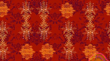 Kar tanesi raster arka planı. Kış kırmızısı, turuncu ve mor noel kar düz kristal element. Meteoroloji buz koleksiyonu. Xmas Frost kar taneleri izole edilmiş siluet sembolü. Raster çizimi..