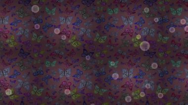 Renkli unsurlarla hareketli arka plan görüntüleri. Çiçekler. Eski model. Bayrak tarzı. Video kaydı. Şablon. Döngü. Kusursuz..