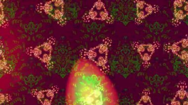 Renkli unsurlarla hareketli arka plan görüntüleri. Çiçekler. Eski model. Bayrak tarzı. Video kaydı. Şablon. Döngü. Kusursuz..