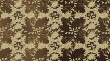 Renkli unsurlarla hareketli arka plan görüntüleri. Çiçekler. Eski model. Bayrak tarzı. Video kaydı. Şablon. Döngü. Kusursuz..