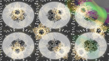 Raster illüstrasyonu. Yeni yıl tabelası. Gri, nötr ve bej renkli siluet. Noel tasarımı için. Kutlamanın sembolü. Kar taneleri kışı gri, nötr ve bej renklerde izole edilir.