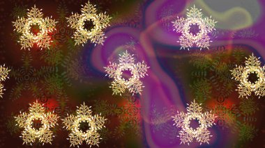 Güzel kar tanesi ikonu. Renkli arka planda izole tatlı kar taneleri. Raster illüstrasyonu. Web için güzel kar tanesi simgesinin basit gösterimi.