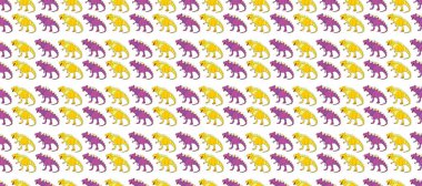 Renkli kertenkele benzeri dinozorlar paketleme ya da giydirme için. Dinozorlarla birlikte geometrik kusursuz desen. Saurischian dinozorları.