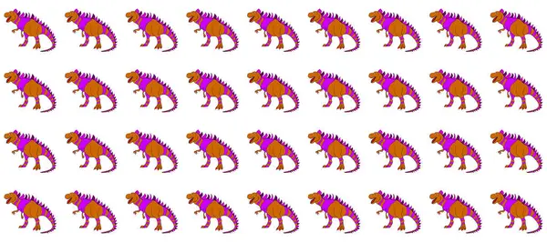 Dinozorlu Pano. Renkli kertenkele benzeri dinozorlar paketleme ya da giydirme için. Saurischian dinozorları.