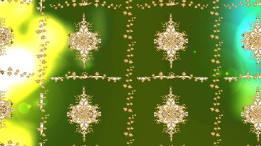 Yeşil, sarı ve bej renklerde. Anti-stres için soyut örnek sayfası. Raster illüstrasyonu.