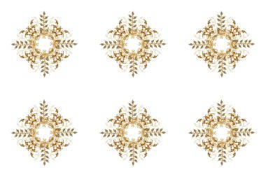 Kar tanelerinin soyut arkaplanı olan şirin bir Noel arkaplanı. Renkler. Noel ve yeni yıl moda baskıları için tatil tasarımı. Altın kar taneleri.
