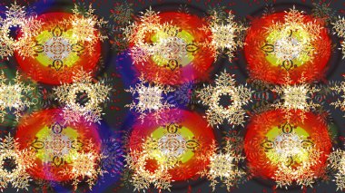 Kar taneleri deseni. Raster illüstrasyonu. Kar tanesi rengarenk desen. Soyut kar taneleri arkaplanda izole edilmiş düz dizayn. Raster kar taneleri arkaplanı.