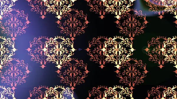 Siyah, mor ve kahverengi renklerde etnik çiçeklerin olduğu kusursuz bir desen. Asya Tekstil 'inde Raster Çiçek İllüstrasyonu.