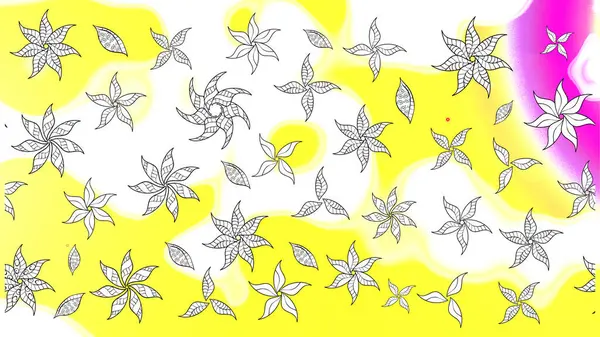 stock image Raster illustration. On yellow, beige and white colors. Raster abstract pattern page for antistress.