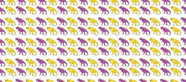 Renkli kertenkele benzeri dinozorlar paketleme ya da giydirme için. Dinozorlarla birlikte geometrik kusursuz desen. Saurischian dinozorları.