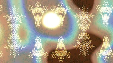 Raster düz çiçek çizim deseni. Hediye ambalaj kağıdı, tebrik kartları, posterler ve pankart tasarımı. Çiçekler bej, nötr ve kahverengi renklerde.