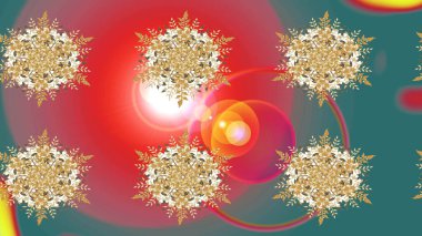 Çiçek duvar kağıdı. Renkli süs kenarı. Hint süsü. Kusursuz desen. Raster illüstrasyonu. Yeşil, pembe ve bej renklerde.