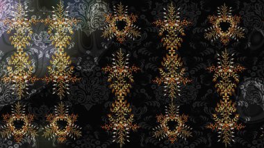 Kar Tanesi Mozaik ikonu. Siluet kar taneleri tabelası siyah, gri ve kahverengi renkleri izole ediyor. Düz dizayn. Sembol kışı, donmuş, Noel, yeni yıl tatili. Grafiksel element dekorasyonu. Raster çizimi..