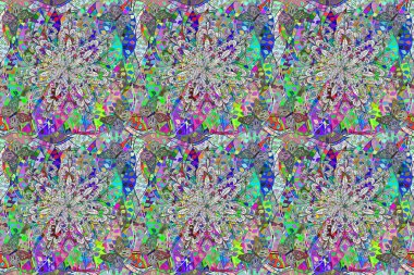 Raster Güzel kumaş deseni. Raster suluboya çiçek deseni, narin çiçekler, mavi, yeşil ve nötr çiçekler, tebrik kartı şablonu.