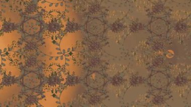 Renkli unsurlarla hareketli arka plan görüntüleri. Çiçekler. Eski model. Bayrak tarzı. Video kaydı. Şablon. Döngü. Kusursuz..