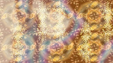 Renkli arka plan üzerinde izole sevimli kar taneleri. Raster resim. Soyut mandala veya kaprisli kar tanesi hat sanat tasarım.