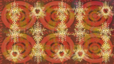 Çiçekli çizim şekli. Kahverengi, turuncu ve pembe renkli çiçekler. Renkli Bahar Teması eskiz kalıbı. Düz Çiçek Elementleri Tasarımı.