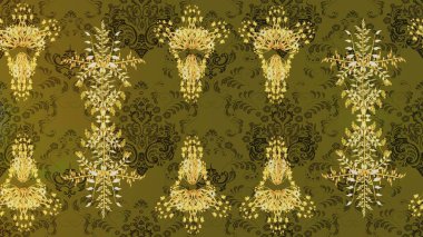 Küçük çiçekte güzel bir desen. Moda baskıları için zarif bir şablon. Motley illüstrasyonu. Çiçekli bahar çiçekleri. Robot resim. Küçük renkli çiçekler..